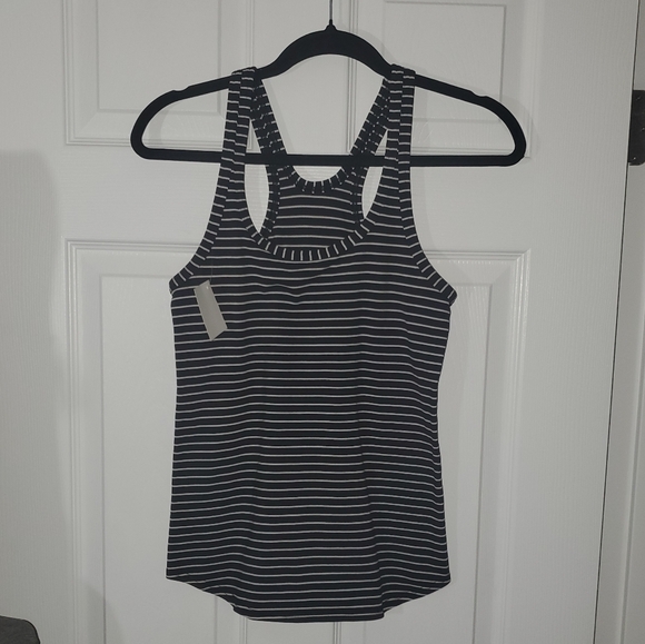 Lululemon Studio Racerback Parallel Stripe Black White - Picture 3 of 8